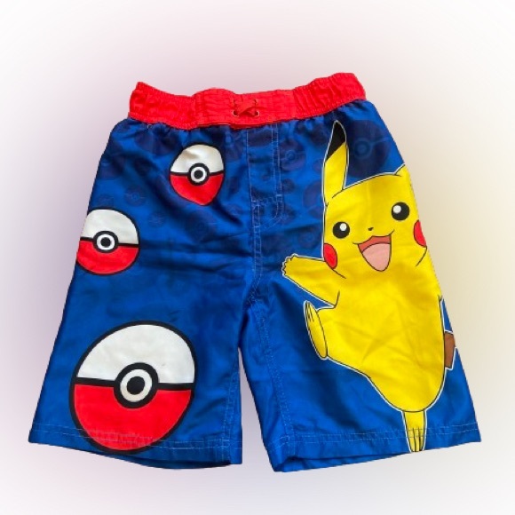 (3 for $20) kids Pokémon swim shorts M 7/8 - Picture 1 of 5
